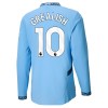 Maglia da Calcio a Maniche Lunghe Manchester City Grealish 10 Casa 2024-25 per Uomo